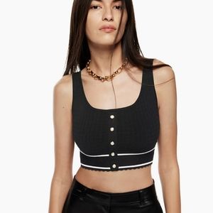 NWOT Babaton Sculpt Knit Button Tank